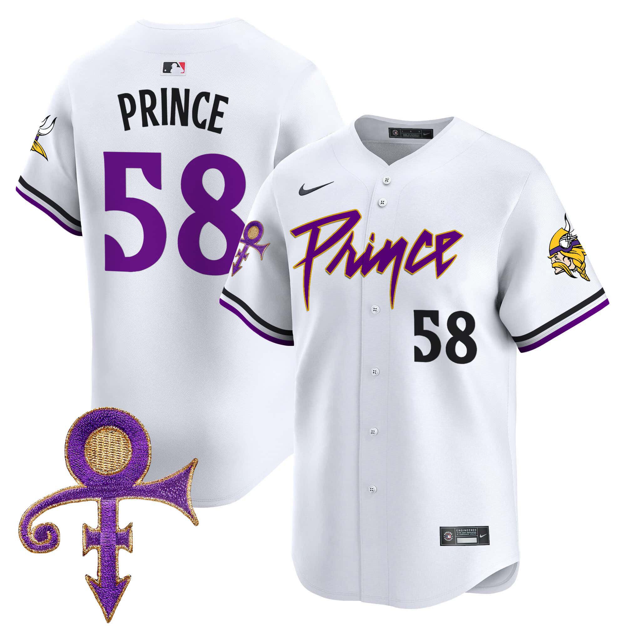 Men Minnesota Vikings 58 Prince White 2024 Nike Prince Patch Vapor Premier Limited NFL Jersey